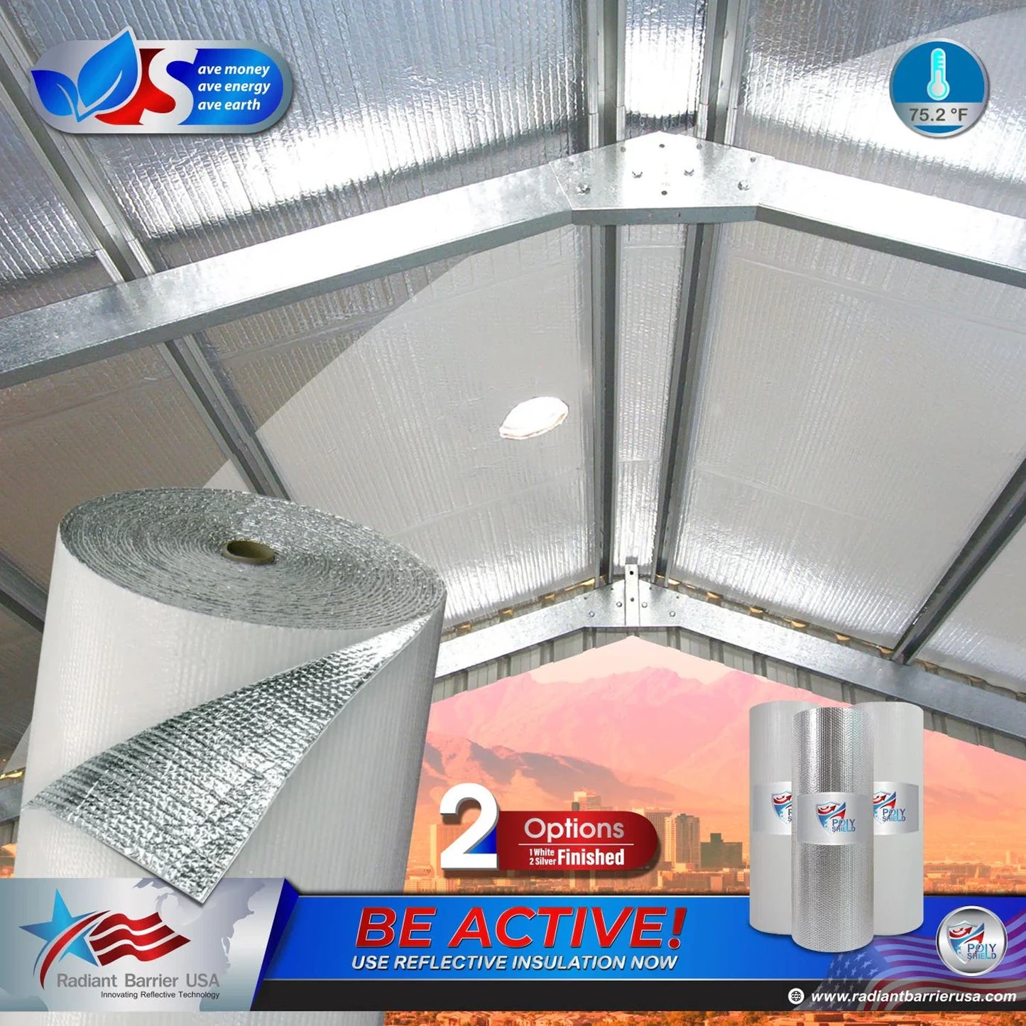 P1 Single Bubble Foil White