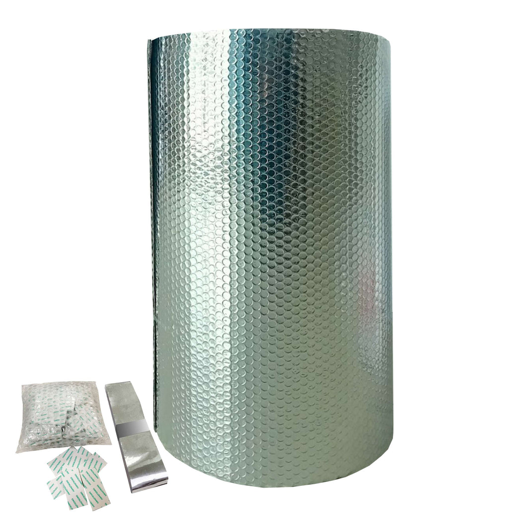 Garage Door Kit - 2'x80' roll made of a Single Extra Strong Air Bubble with Double Sided Reflective Foil