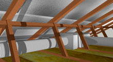 Load image into Gallery viewer, Hybrid concept: Reflective Insulation on top of the frame and mass insulation on top of the ceiling/attic floor
