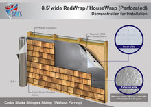 Load image into Gallery viewer, RadWrap™ / House Wrap/ Agri Barrier 8.5&#39; - 102&quot;x125&#39;  Perf. 1062ft2
