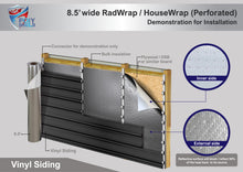 Load image into Gallery viewer, RadWrap™ / House Wrap/ Agri Barrier 8.5&#39; - 102&quot;x125&#39;  Perf. 1062ft2
