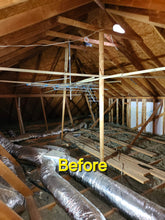 Load image into Gallery viewer, Typical attic prior to the installation of radiant barrier 
